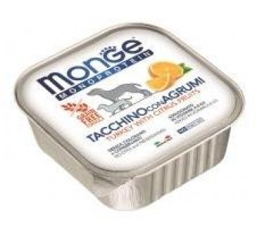 Monge Dog Monoprotein Fruits консервы для собак паштет из индейки с цитрусовыми 150г